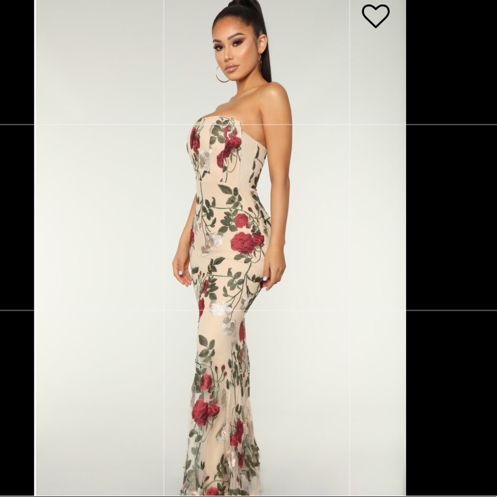 Floral Long Evening Dress